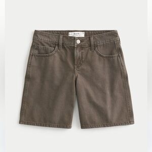 Low-Rise Brown Baggy Jorts